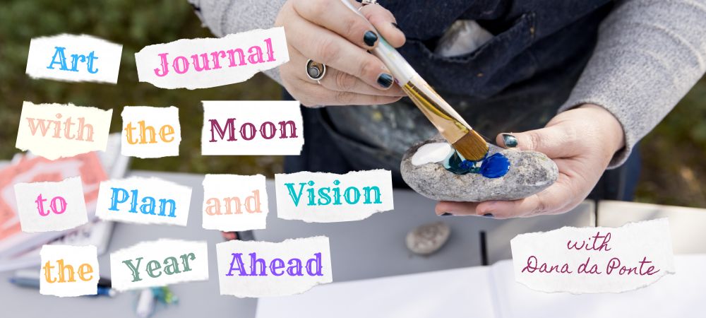 Art Journal with the Moon to Plan and Vision the Year Ahead